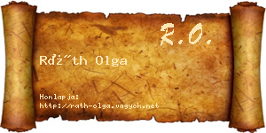 Ráth Olga névjegykártya
