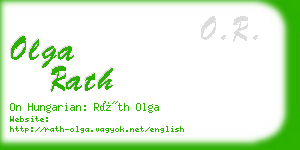 olga rath business card